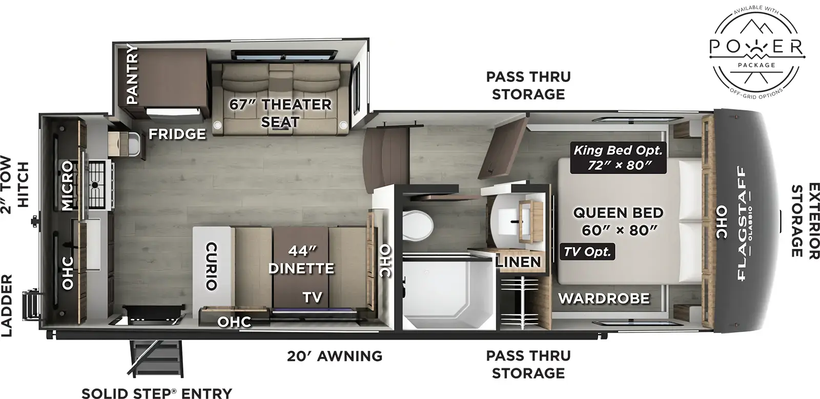 Flagstaff Classic Fifth Wheels F282RK Floorplan